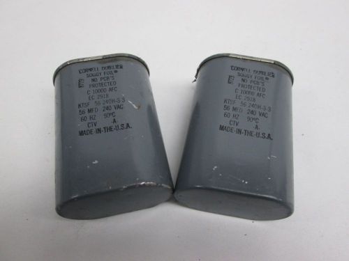 Lot 2 cornell dubilier c 10000 afc ec 2918 soggy foil 240v-ac capacitor d303557 for sale