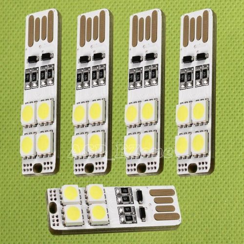 5pcs icsi006a usb light board pure white 5050 smd led double-sided usb interface for sale