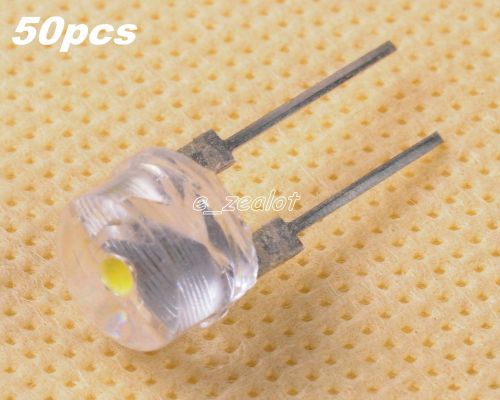 50pcs new straw hat 8mm 0.5w white led light emitting diode for sale