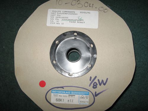 Reel of 5000 68.1 Kilo-Ohm 1/8 Watt 1% Metal Film Resistors 68K1 - NOS