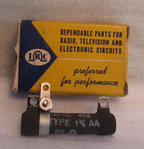 IRC 414 Type AA 1-3/4 50 Ohm 10W Resistor NIB With Hardware