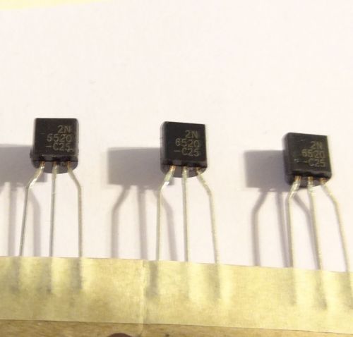 8 pcs 2N6520 GP, PNP, BJT, 350V, 0.5A Transistor, TO92