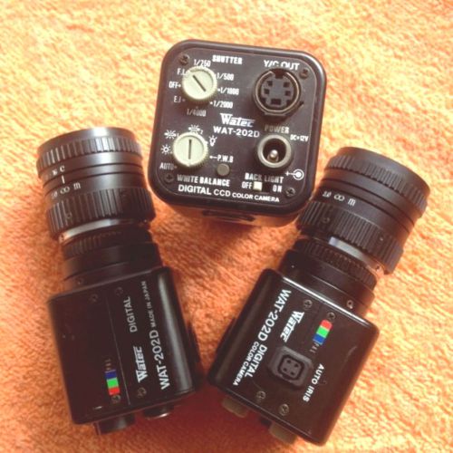 1pcs Used Good Watec WAT-202D Camera with 12mm Lens #E-LQ