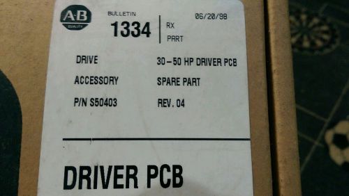 Allen Bradley 1334 S50403  variable frequency Drive New SEALED Box 30-50 HP