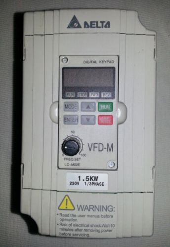 Used DELTA inverter VFD015M21A 220V 1.5KW tested