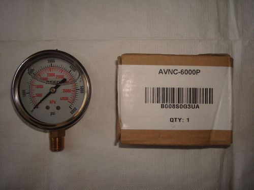 Reed AHNC Series Dual-Scale Pressure Gauge w/ Bottom Mount AVNC-6000P