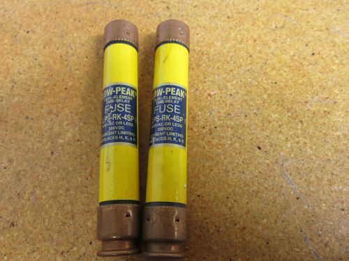 Buss lps-rk-4sp fuse 4amp 600vac rk1 dual-element time delay (lot of 2) for sale