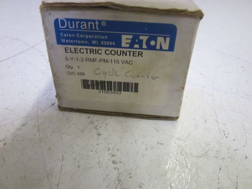 DURANT 6-Y-1-2-RMF-PM-115VAC ELECTRIC COUNTER 115VAC (NO KEY) *NEW IN A BOX*