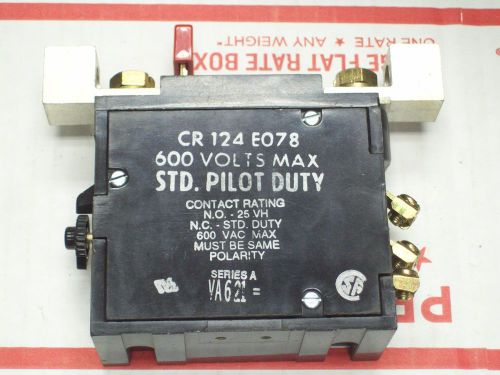 Ge cr124eo78  overload relay 1 pole, series a, cr 124e078 for sale