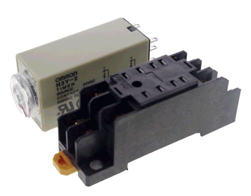 24vdc max 60m h3y-2 power on time delay relay solid-state dpdt socket pf083a for sale