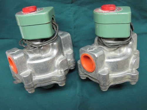 ASCO VALVES 8215C53 LOT OF 2 AIR FUEL GAS 25 PSI 1&#034;PIPE 15.4 WATTS 110/120 VOLTS