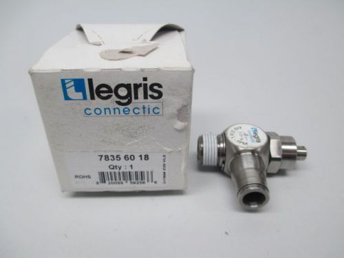 New legris 7835-60-18 aisi316 l-fpm speed &amp; flow control valve 3/8in npt d246837 for sale