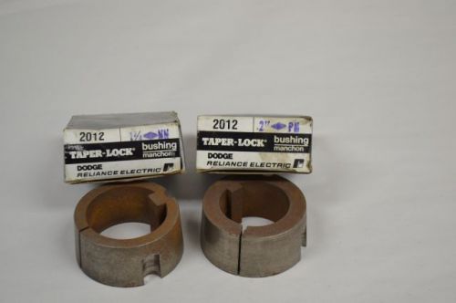LOT 2 NEW DODGE RELIANCE 2012 ASSORTED TAPER-LOCK BUSHING 1-3/4IN 2IN D205046