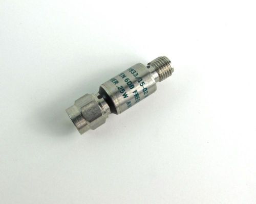 Microlab m3933/15-02 coaxial attenuator sma connectors 6db dc-4.5ghz 1/4w for sale
