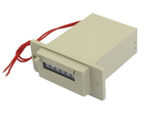 Baomain AC 110V CSK6-YKW 6 Digits 2 Red Wired Electronmagnetic Counter Gray
