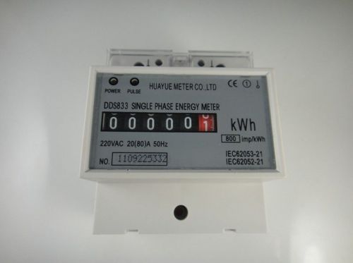 Single phase energy kilowatt hour kwh meter 220v 20(80)a for sale