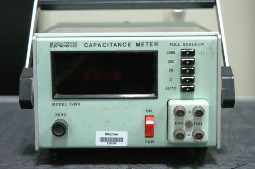 Boonton 72BD 1 MHz, 15 mV, Digital Capacitance Meter w/Test Post Adapter