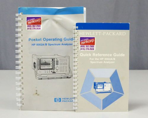 HP 8562A/B Spectrum Analyzer Quick Reference Guide &amp; Pocket Operating Guide