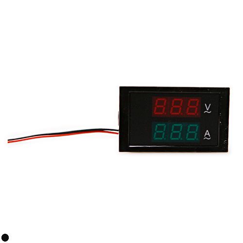 AC Dual Display 80-300V 0-50A Amp Volt Red&amp;Green LED Display Panel Gauge Meter