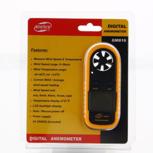 New GM816 Efficient Pocket-size Digital Anemometer with Superior Material