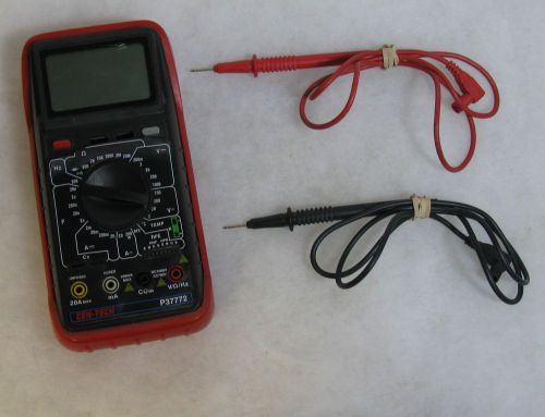 Cen-Tech Digital Multimeter P37772 W/ Boot and Leads