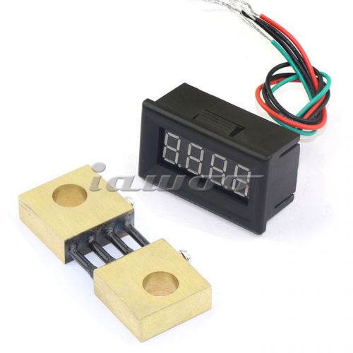 Bule led digital electric ammeter amper dc 0-300a current testers with amp shunt for sale