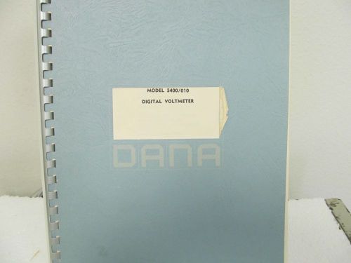 Dana 5400/010 Digital Voltmeter Instruction Manual  w/schematics
