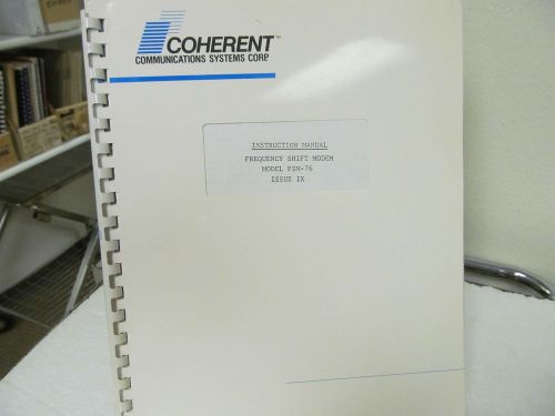 Coherent FSM-76 Frequency Shift Model Instruction Manual w/schematics (Issue IX)