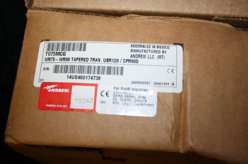 Andrew Waveguide Taper Section Adapter WR-75 to WR-90 T075MCG New