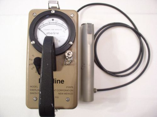 Eberline geiger counter with dt-53b/pdr-27 window probe (a working unit) for sale