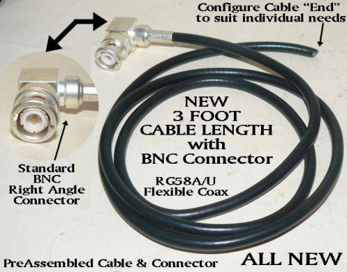 NEW BNC CONNECTOR w/RG58C/U SHIELDED TEST CABLE ASSY FOR HEATHKIT B&amp;K SENCORE