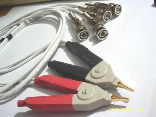 1 Set high quality Alligator Clip Kelvin Clip for LCR Meter With 4 BNC Male Test