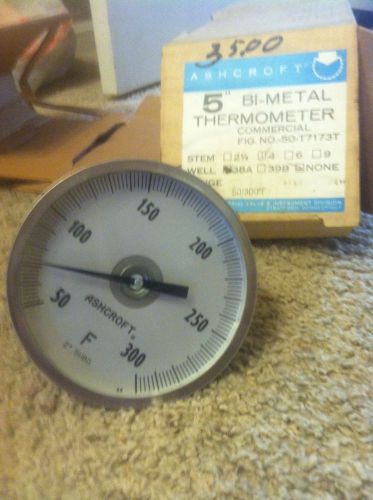 ASHCROFT, Dial Thermometer, Bi-Metallic, 5 in Dial