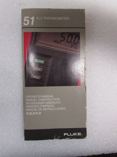 Fluke 51 k/j Digital Handheld Thermometer owners manual booklet multi langauge