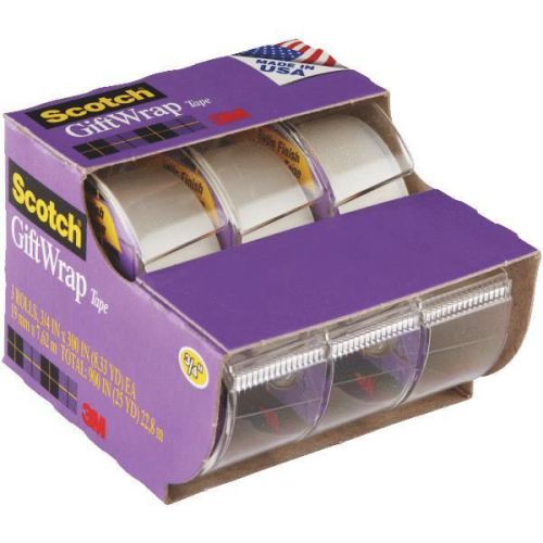3m 311 scotch gift-wrap tape-3pk 3/4x300&#034; gift tape for sale