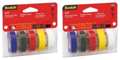 (2)3M Scotch 10457NA #35 Electrical Tape Value Pack Professional Quality