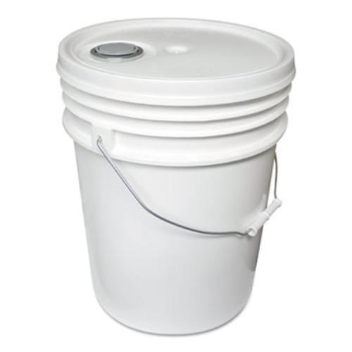 Impact 5515 utility bucket w/lid, polyethylene, 5gal, white for sale