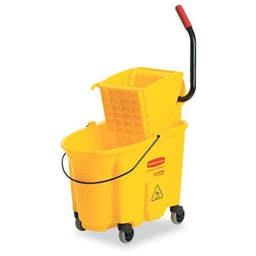 Rubbermaid® commercial wavebrake 26 quart side press mop bucket &amp; wringer combo, for sale