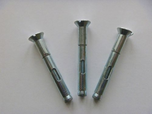 Concrete sleeve anchor 3/8&#034; x 3&#034; slotted flat head (qty.82) for sale