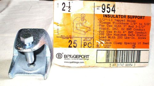1/2&#034; i beam clamps, bridgeport 954, 2-1/2&#034; insulator supports for sale