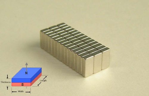 100pcs of  N45  3x2x1mm Neodymium (Rare Earth) Block Magnets