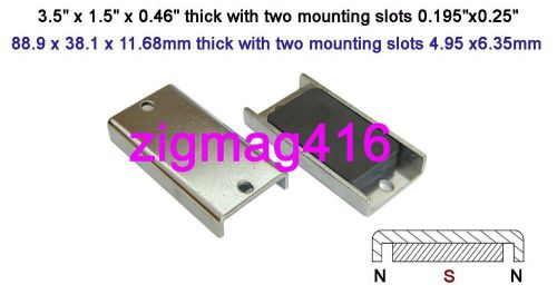 2 pcs of  3.5&#034; length x 1.5&#034; width x 0.46&#034;, ceramic channel magnet for sale
