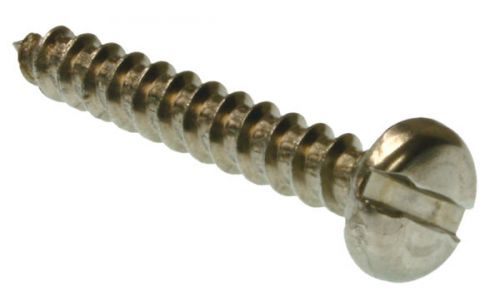 (100) 10 x 1/2&#034; Pan Hd Slot Tapping Screw 18-8 Stainless Steel