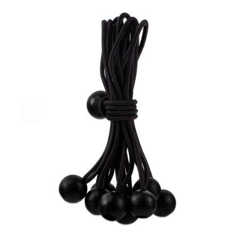 10pc heavy-duty elastic rubber 9&#034; bungee ball cords - tarps  canopy  wrap hose &amp; for sale