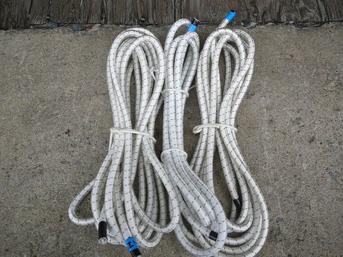 -3pcs white/black nylon coated rubber rope shock cord 3/8&#034; bungee cord total 35&#039; for sale
