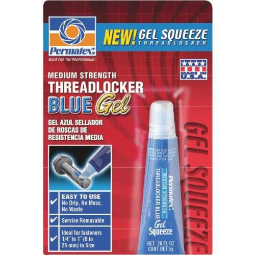 Itw global brands 24005 medium strength threadlocker-gel blu med threadlocker for sale