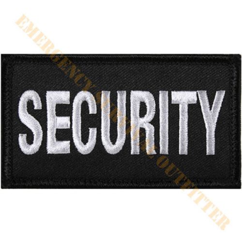 SECURITY PATCH with Velcro Back Security Patch Black w/ Silver Lettering