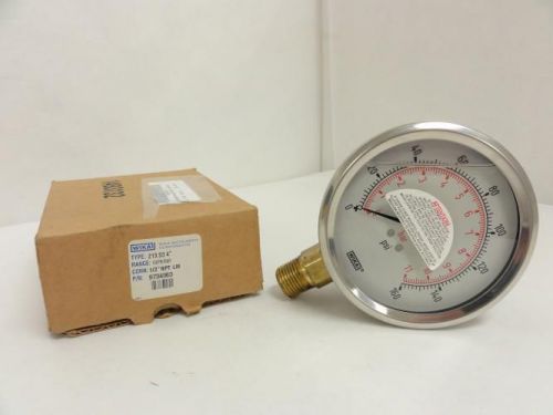 145083 new in box, wika 9734363 ss pressure gauge, liquid filled 0~160 psi for sale