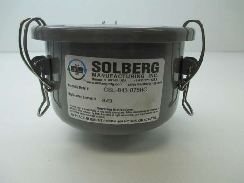 NEW SOLBERG CSL-843-075HC VACUUM FILTER 3/4 IN NPT D389017
