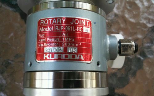 KURODA ROTARY JOINT RJP-061L-RC4 W/MERCOTAC 430 4 PIN ELECTRIC.  SINGLE AIR.
